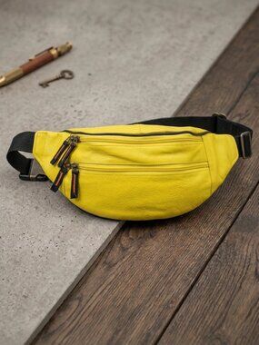 Genuine Leather Fanny Pack Waist Belt Bag